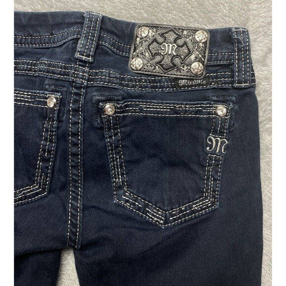 Miss Me Mid-Rise Skinny Women’s Rhinestone Embellished Jeans Size 24 - Picture 2 of 10